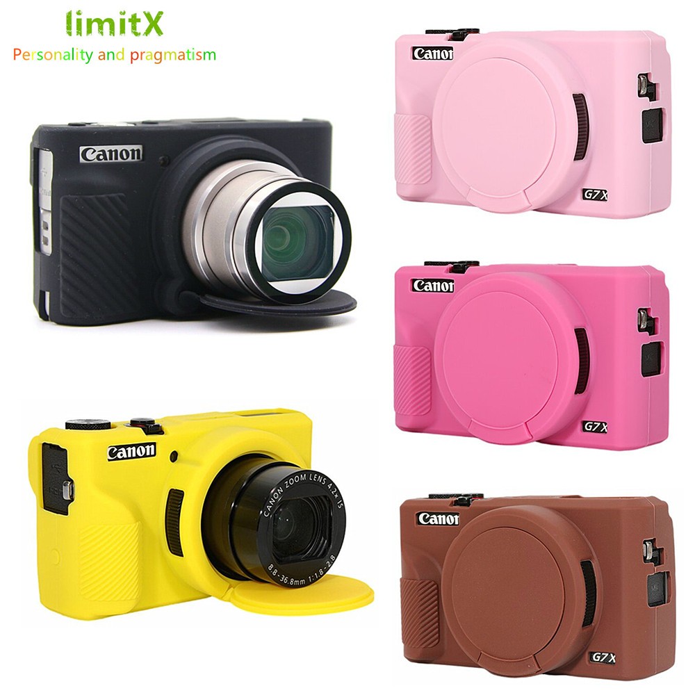 สําหรับ Canon Powershot G7X Mark II III 2 3 ซิลิโคนเกราะผิวกระเป๋ากล้องป้องกัน Body Cover Protector G7X2 G7X3