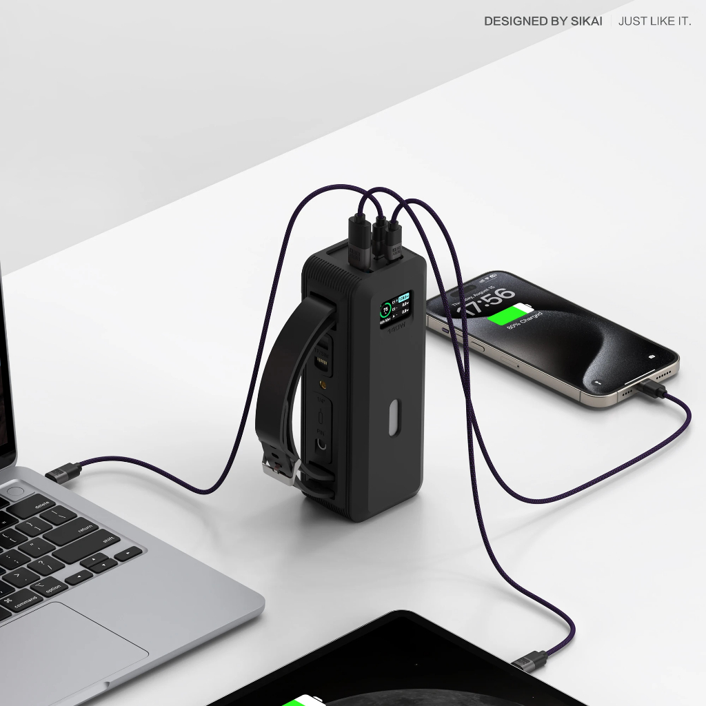 สําหรับ Anker 737 Power Bank เคสซิลิโคนสําหรับ Anker 140W 24000mAh Power Core TF/SIM card PIN กระเป๋าเก็บกระเป๋าเดินทางฝาครอบป้องกัน - รูปที่ 7