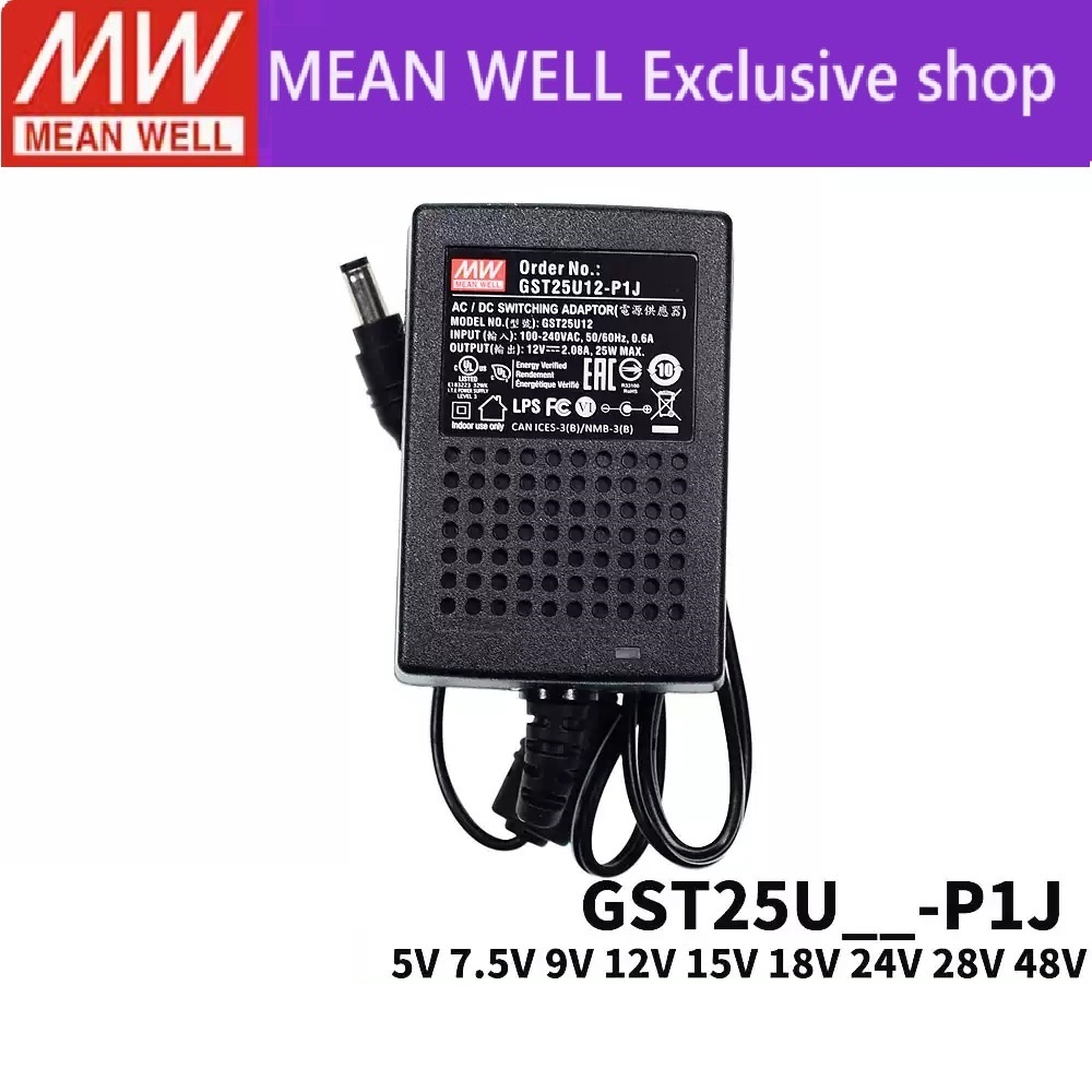 MEAN WELL GST25U GST25U05-P1J | 5V GST25U12-P1J | 5V GST25U24-P1J | 5V GST25U48-P1J | 5V 25W AC-DC ต