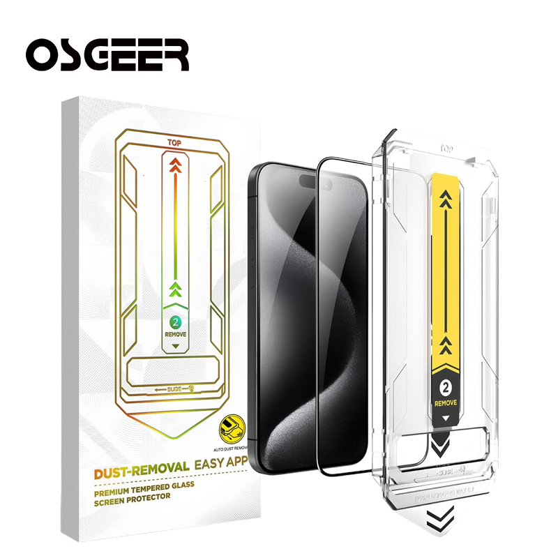Osgeer ฟิล์มกันรอยหน้าจอ HD 2 แพ็คสําหรับ Iphone 16 Pro Max,16/15/14/13/12/11 Series, ฟิล์มกันรอยหน้าจอผ้าไหม Dust-Free Room กระจกความเป็นส่วนตัว, ลายนิ้วมือไม่มีฟอง
