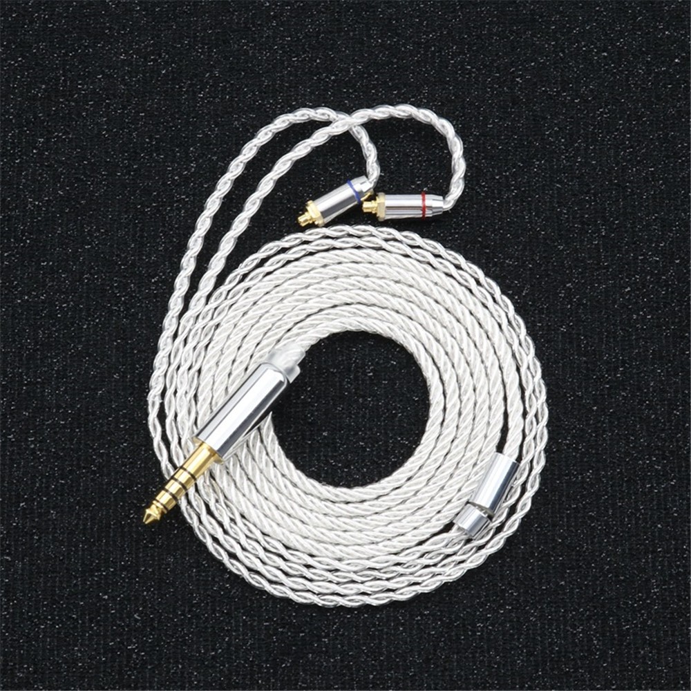 Fengru หิมะ 4 Strand ทองแดงคริสตัลเดี่ยว 2Pin 0.78/MMCX/QDC KZ C Pin หูฟังอัพเกรดสาย