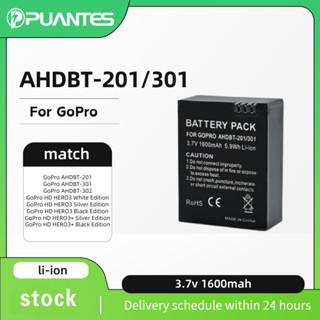 PUANTES GoPro Hero3 แบตเตอรี่ 3.7V 1600mAh แบตเตอรี่ลิเธียมไ…