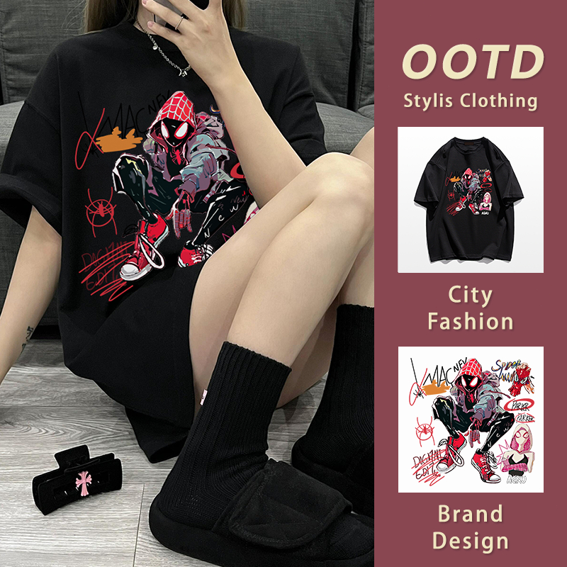 พร้อมส่ง เสื้อยืดคอกลม ผ้าฝ้าย แขนสั้น โอเวอร์ไซซ์ โอเวอร์ไซซ์ 100 สไตล์เกาหลี ไม่ยับ ไม่ย้วย YG158