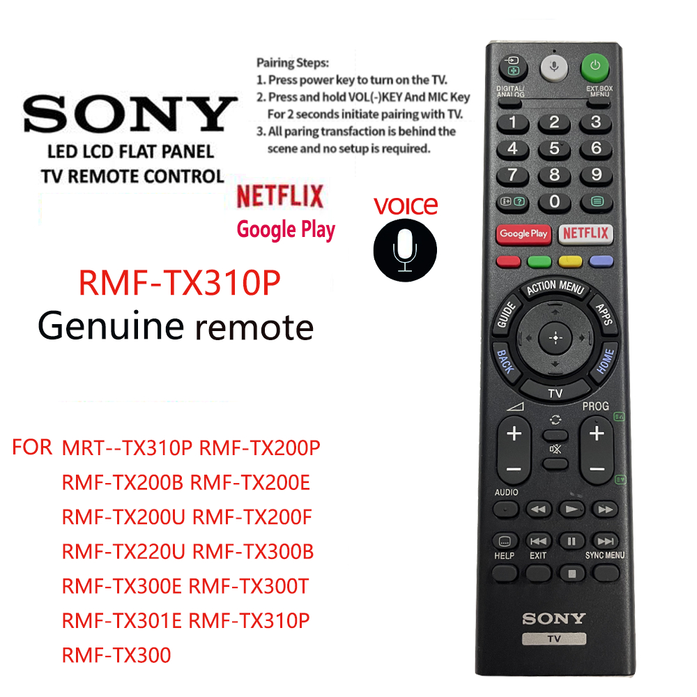 ของแท้ คำสั่งเสียง remote รีโมททีวี sony LCD Smart TV รีโมท 4K HD MRT--TX310P RMF-TX200A RMF-TX200B RMF-TX200E RMF-TX200U RMF-TX200F RMF-TX220U RMF-TX300B RMF-TX300E RMF-TX300T RMF-TX301E RMF-TX310P RMF-TX300U