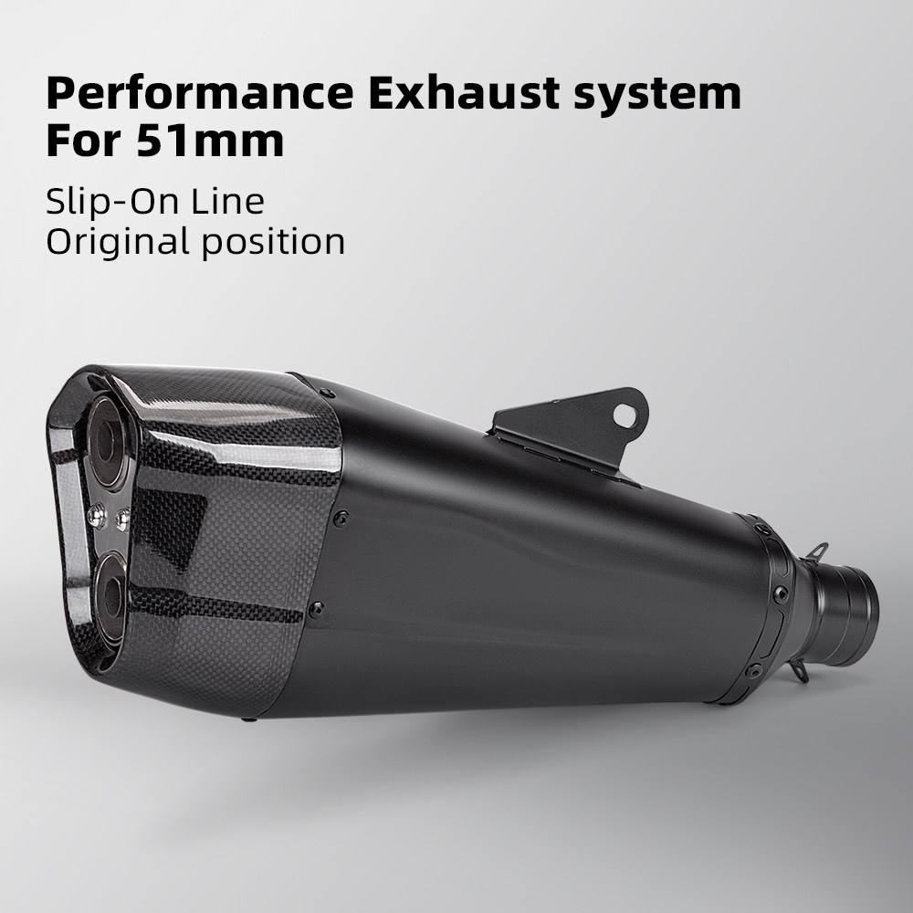 K165 รถจักรยานยนต์แข่งท่อไอเสียเหมาะสําหรับ r3/r25 tmax/tmax560/tmax530 z900 cbr250rr/ninja300 ท่อไอเสียด้านหลัง