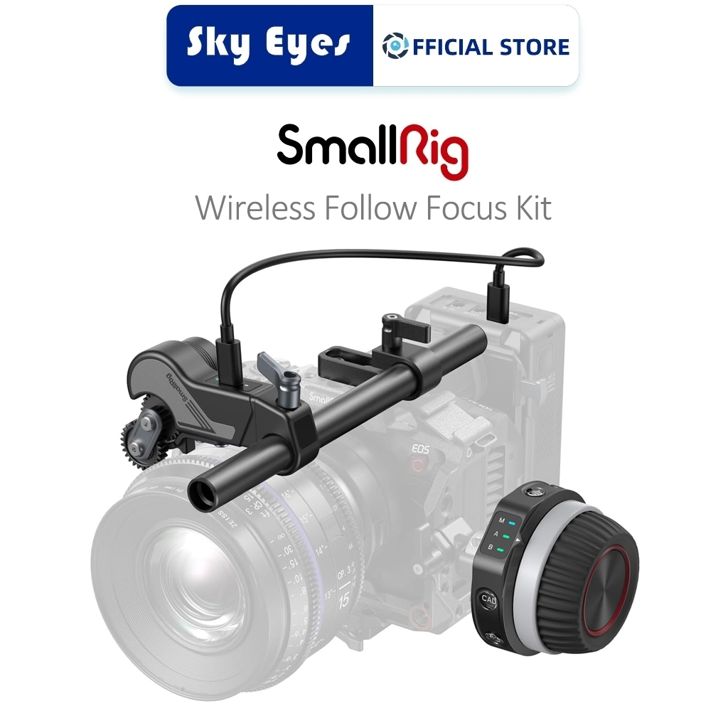 Smallrig Wireless Follow Focus Kit พร้อม Handwheel Controller & Receiver Motor สําหรับ Cinema และ Zo
