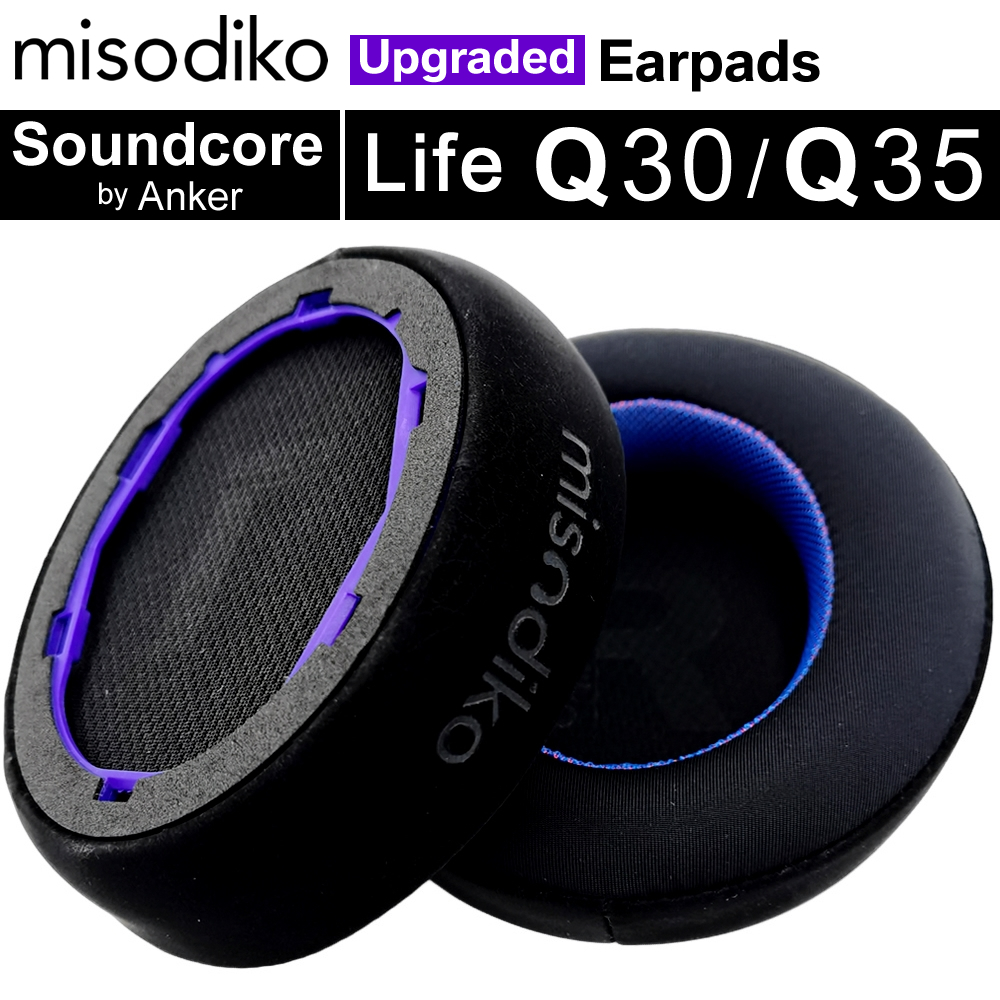 Misodiko อัพเกรดแผ่นรองหูฟังสําหรับ Anker Soundcore Life Q30, หูฟัง Q35