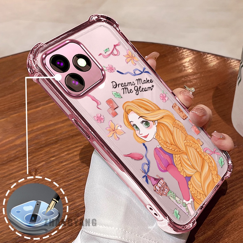 เคสสําหรับredmi note 14 note 14 Proสี่มุมElectroplated anti DROPเคสโทรศัพท์ความงามการ์ตูนสาวสวยรูปแบบTPUโทรศัพท์นุ่มกรณี