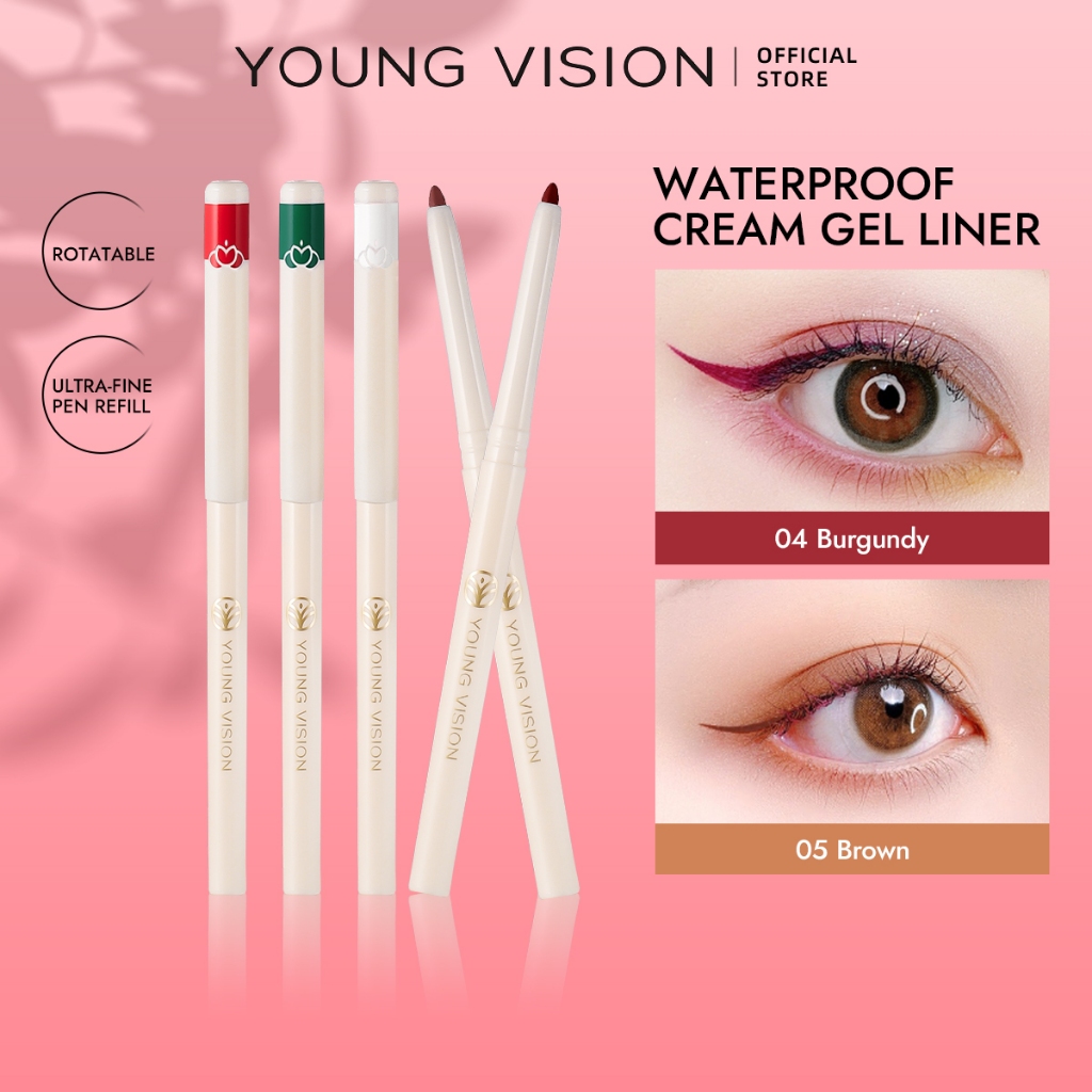 YOUNG VISION ปากกาเจลอายไลเนอร์ 12 สี ปากกาเจลอายไลเนอร์หมุนได้เม็ดสีสูง