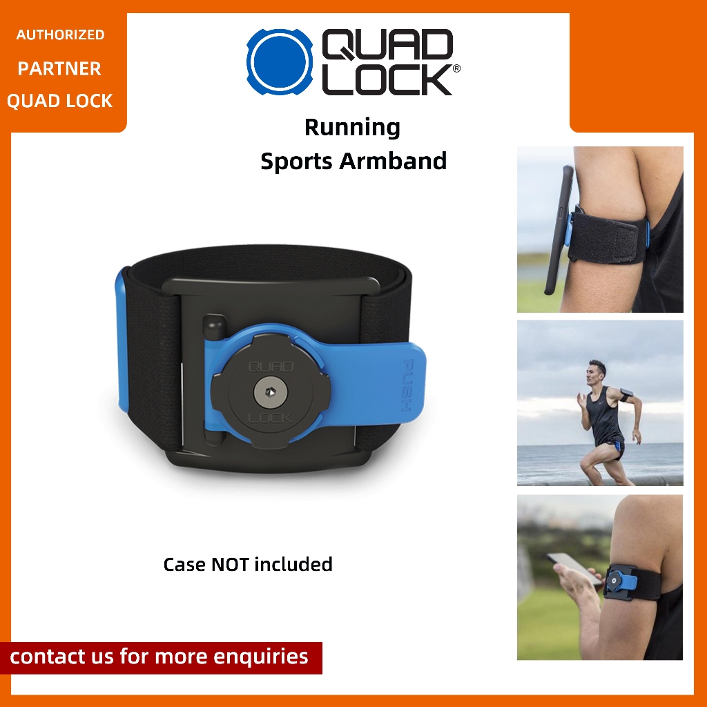 ปลอกแขนกีฬา Quad Lock สําหรับที่ยึดโทรศัพท์มือถือสําหรับวิ่ง ที่วางโทรศัพท์กลางแจ้ง