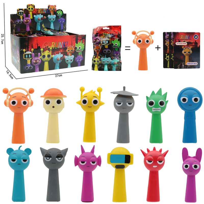 24 ชิ้น/เซ็ต Sprunki เกม Action & ตัวเลขของเล่นการ์ด Figuras ตุ๊กตาแฟนเด็กของขวัญคริสต์มาส