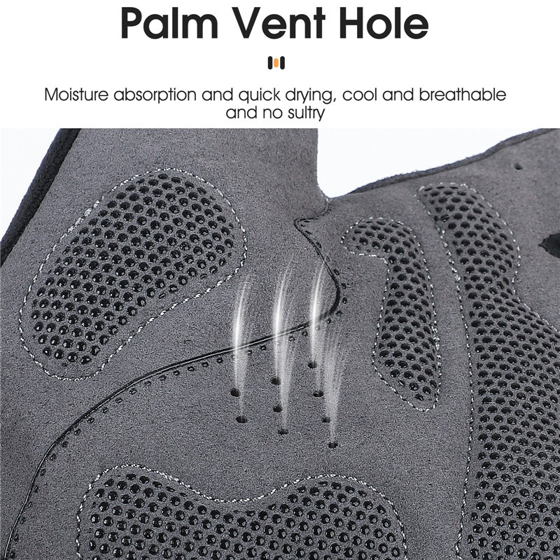 WEST BIKING ถุงมือปั่นจักรยานถุงมือครึ่งนิ้วกันกระแทกทนต่อการสึกหรอถุงมือจักรยานเสือภูเขาระบายอากาศ - รูปที่ 5