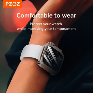 PZOZ สําหรับ Apple Watch Series 11/10/9 8 & 7 4/5/6/se ultra 49 มม.46 มม.45 มม.44 มม.กรณีอัพเกรด, Hard PC + กรณีโลหะพร้อม Protector