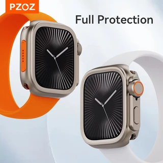 PZOZ สําหรับ Apple Watch Series 11/10/9 8 & 7 4/5/6/se ultra 49 มม.46 มม.45 มม.44 มม.กรณีอัพเกรด, Hard PC + กรณีโลหะพร้อม Protector