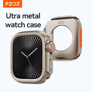 PZOZ สําหรับ Apple Watch Series 11/10/9 8 & 7 4/5/6/se ultra 49 มม.46 มม.45 มม.44 มม.กรณีอัพเกรด, Hard PC + กรณีโลหะพร้อม Protector