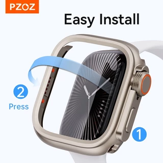 PZOZ สําหรับ Apple Watch Series 11/10/9 8 & 7 4/5/6/se ultra 49 มม.46 มม.45 มม.44 มม.กรณีอัพเกรด, Hard PC + กรณีโลหะพร้อม Protector