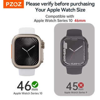 PZOZ สําหรับ Apple Watch Series 11/10/9 8 & 7 4/5/6/se ultra 49 มม.46 มม.45 มม.44 มม.กรณีอัพเกรด, Hard PC + กรณีโลหะพร้อม Protector
