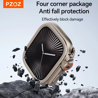PZOZ สําหรับ Apple Watch Series 11/10/9 8 & 7 4/5/6/se ultra 49 มม.46 มม.45 มม.44 มม.กรณีอัพเกรด, Hard PC + กรณีโลหะพร้อม Protector