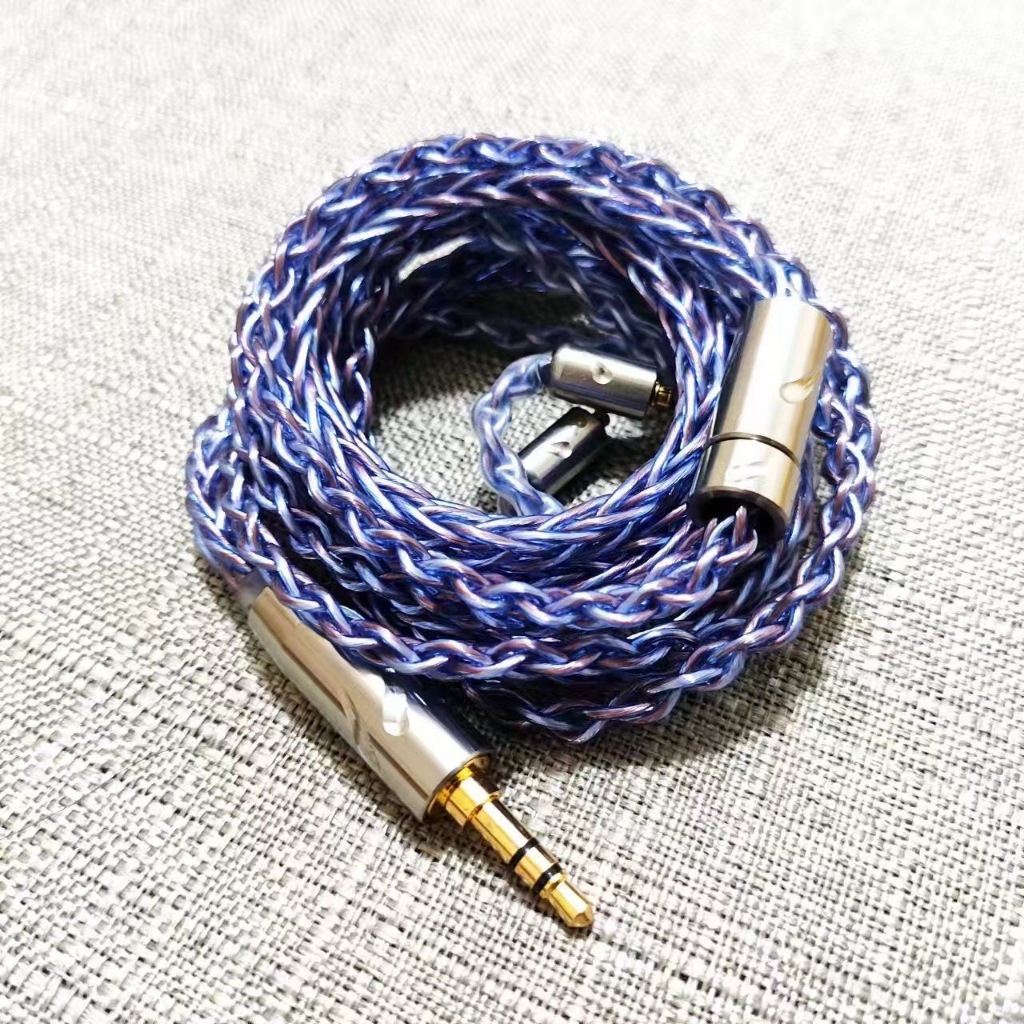 Fengru Ripple 8 Strand 240 แกนเงินชุบคริสตัลเดี่ยวลวดทองแดง MMCX 2Pin 0.78 มม.QDC A2DC IM IE80 IE400