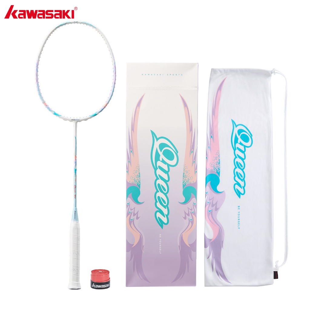 KAWASAKI ไม้แบดมินตันคาวาซากิ Queen 500 5U 18-30LBS เหมาะสําหรับผู้เล่น Fessional 40T High Modulus Graphite Speed Racket