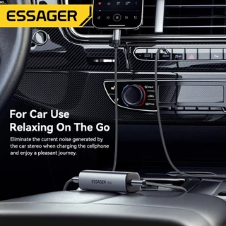 Essager 3.5MM AUX Audio Ground Isolator สําหรับคุณภาพเสียงที่ได้รับการปรับปรุงและลดเสียงรบกวน