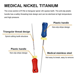 Niceden ทันตกรรม endo ไฟล์ H ไฟล์ 6 ชิ้น/แพ็ค 21/25 มม. ทันตกรรม Endodontics