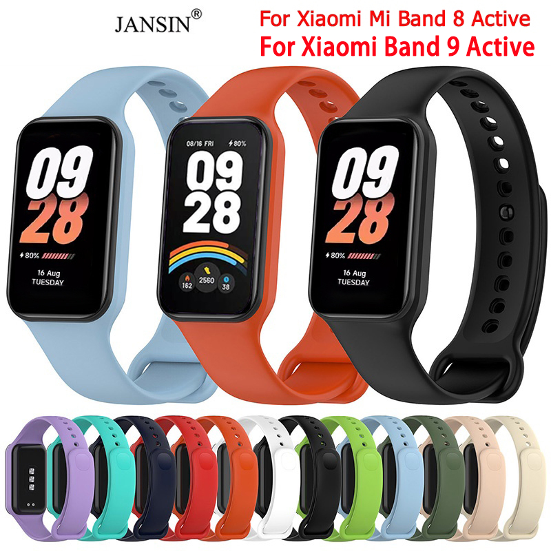 สายนาฬิกา xiaomi Band 9 Active สายนาฬิกาข้อมือซิลิโคนสําหรับ Xiaomi Mi Band 8 Active xiaomi Smart Band 9 สมาร์ทวอทช์