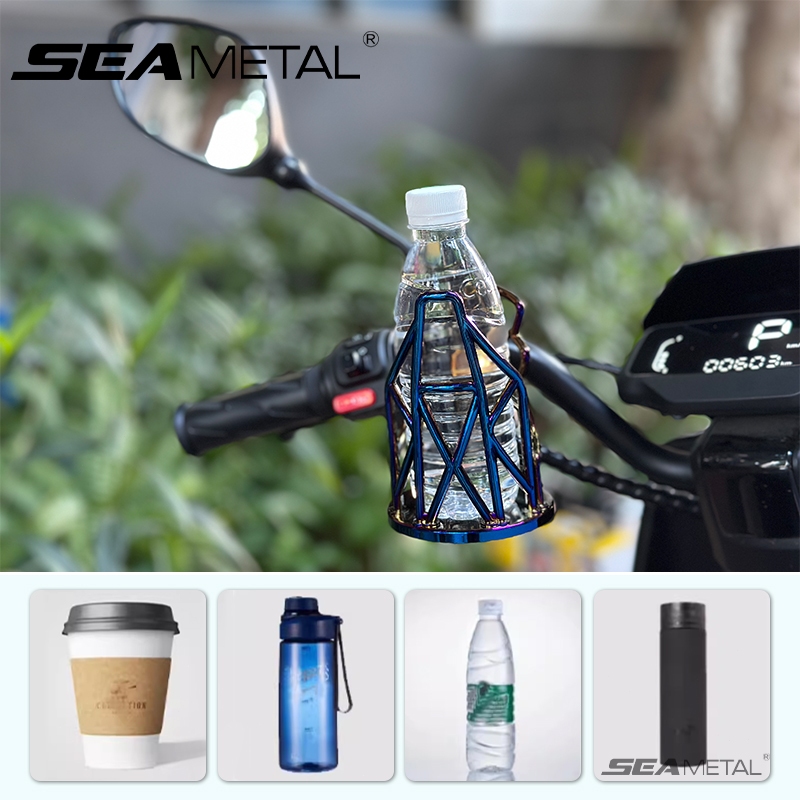 Seametal ที่ใส่ขวดน้ำแบบแขวน ที่วางแก้วน้ํา หมุนได้ 360 องศา สําหรับติดจักรยานและมอเตอร์ไซค์