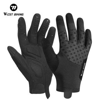 WEST BIKING ถุงมือรถจักรยานยนต์ระบายอากาศ ถุงมือขี่จักรยานกั…