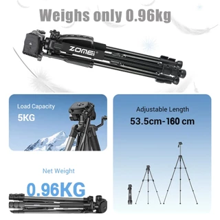 Camera tripod Zomei q120 กล้องอลูมิเนียมระดับมืออาชีพขาตั้งกล้อง 160CM 5KG DSLR ขามือถือ ขาตั้งliveสด ตั้งแบบ 3 tripod for camera กล้อง
