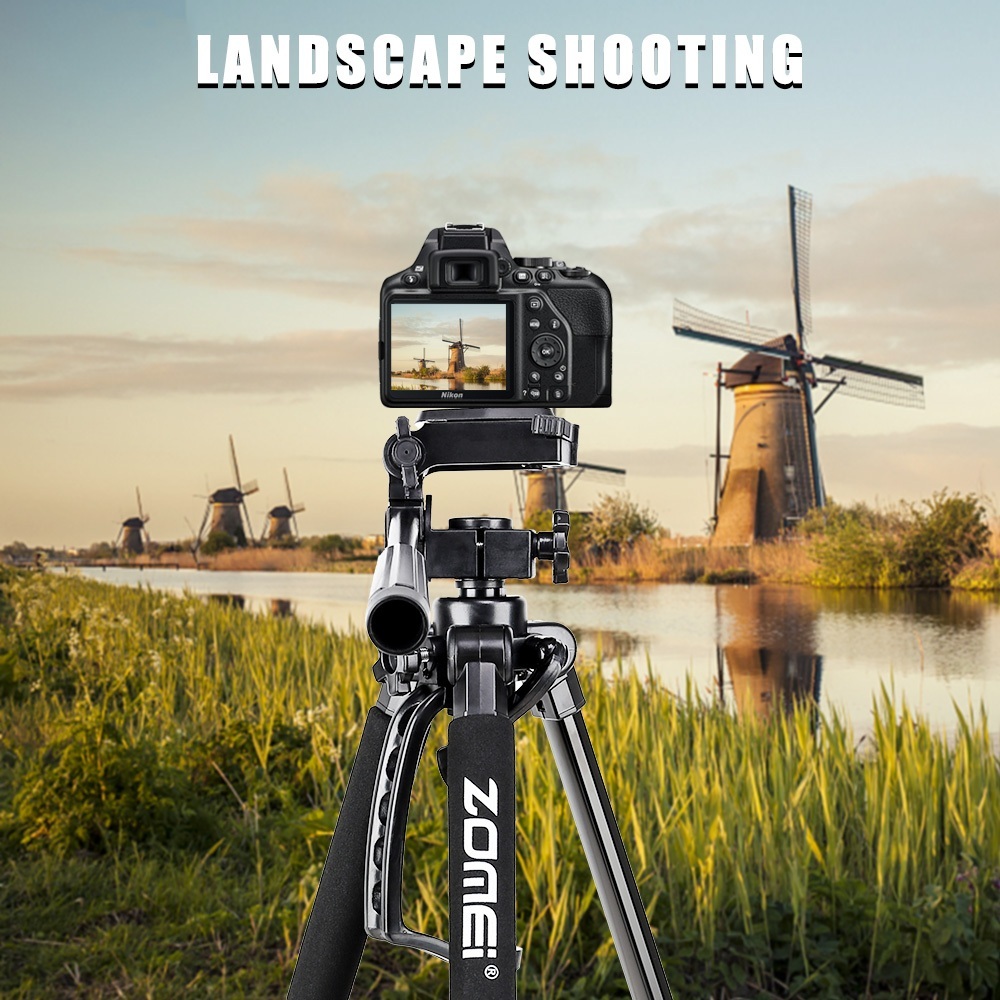 Camera tripod Zomei q120 กล้องอลูมิเนียมระดับมืออาชีพขาตั้งกล้อง 160CM 5KG DSLR ขากล้องมือถือ ขาตั้งกล้องliveสด ขาตั้งกล้องแบบ 3 ขา tripod for camera ขาตั้งกล้อง