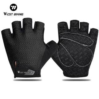 WEST BIKING ถุงมือครึ่งนิ้วระบายอากาศสําหรับปั่นจักรยาน