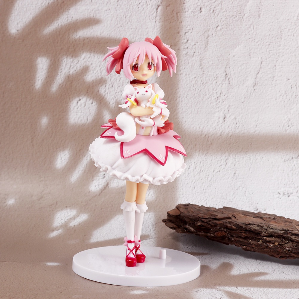 18 ซม.Puella Magi Madoka Magica อะนิเมะรูป Kaname Madoka Incubator Magic Maiden พระเจ้า QB PVC Action Figures รุ่นเดสก์ท็อปตกแต่งตุ๊กตาของเล่น