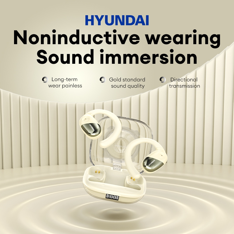 Hyundai HY-Y30 หูฟังบลูทูธหูฟังไร้สายไฮไฟสเตอริโอสมาร์ทสัมผัสลดเสียงรบกวน