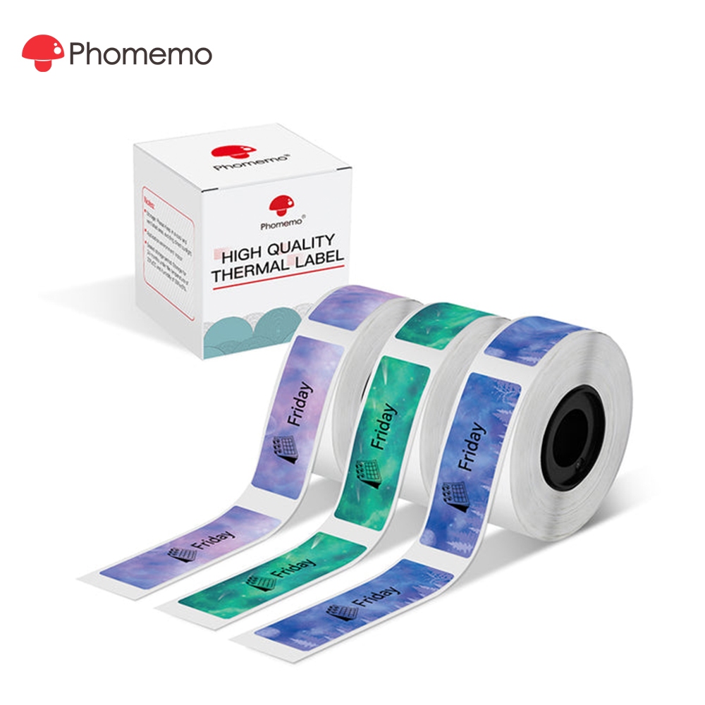 Phomemo 14X50 มม.รูปแบบสติกเกอร์ฉลากสําหรับเครื่องพิมพ์ D30/Q30/Q31 (3 ม้วน)