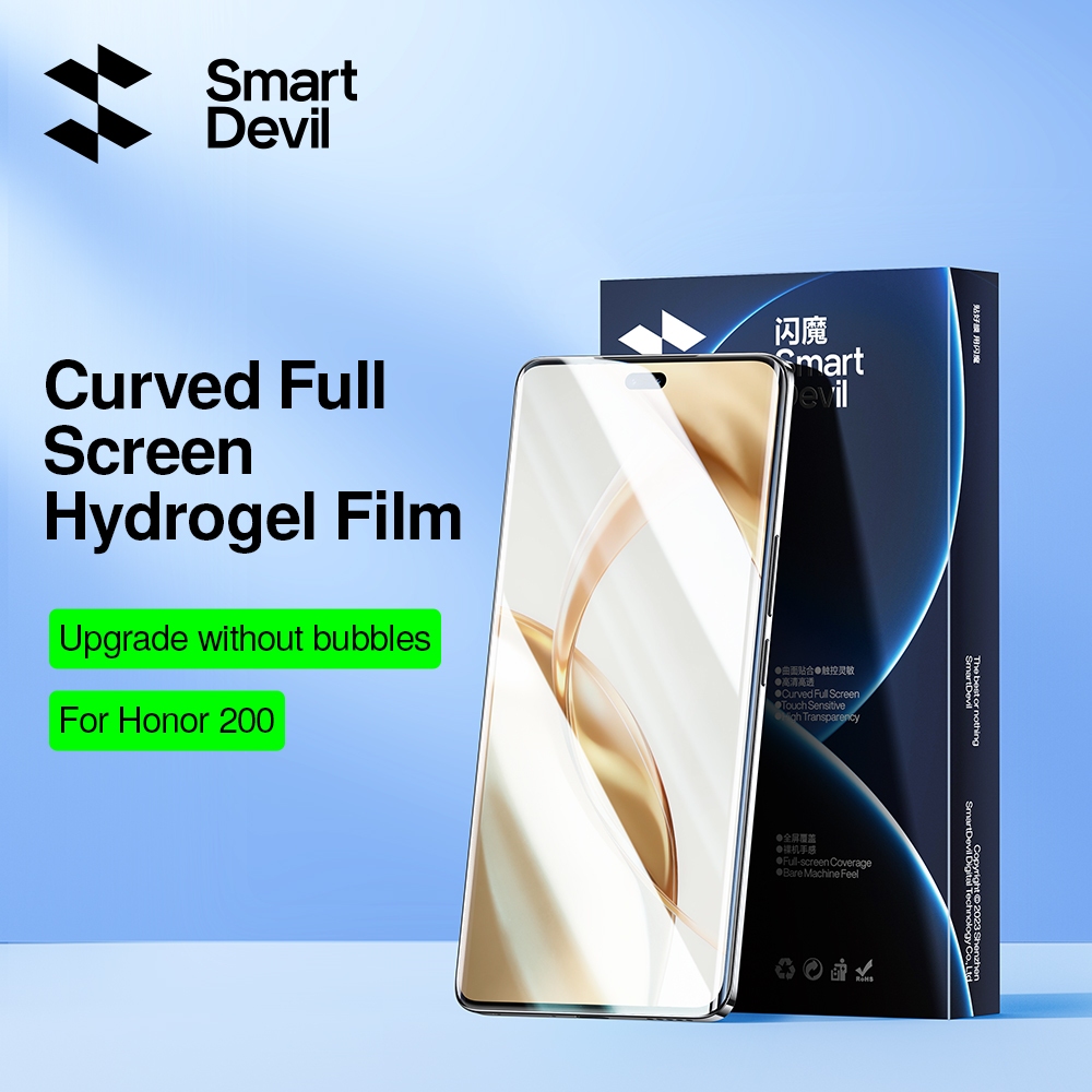 Smartdevil Hydrogel Soft Film สําหรับ Honor 200/200Pro โค้งเต็มหน้าจอครอบคลุมฟิล์มป้องกันหน้าจอ
