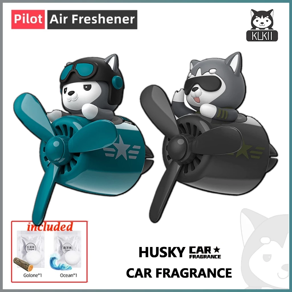 น้ําหอมปรับอากาศในรถยนต์ ตุ๊กตาหมี Pilot Car Air Freshener Air Outlet Wingman ใบพัดเครื่องปรุง Diffuser อุปกรณ์