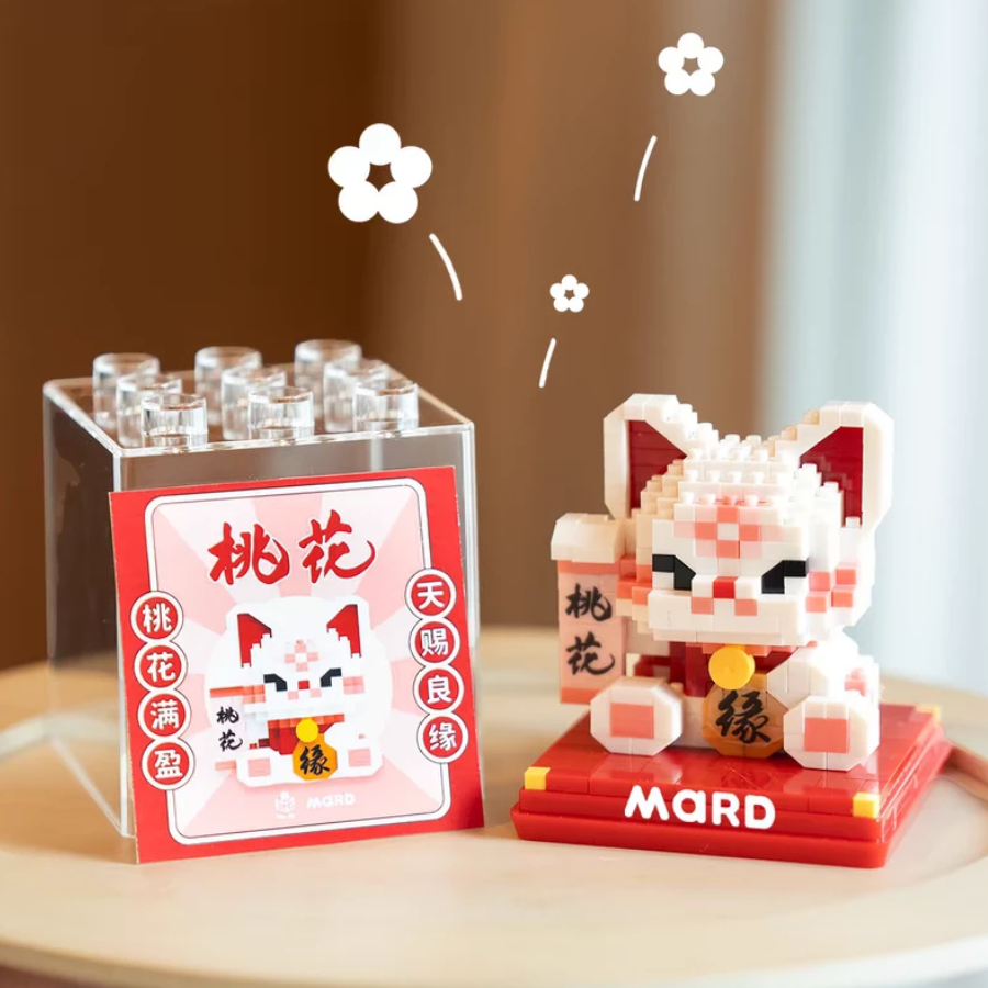 แมวนําโชค ตัวต่อ 😻 4 ลีลา โชคดี รัก รวย อมตะ ของเล่น โมเดลสัตว์ ของน่ารักๆ คริสมาส ของขวัญ Lucky Cat <Nancy> - รูปที่ 4