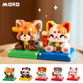 แมวนําโชค ตัวต่อ 😻 4 ลีลา โชคดี รัก รวย อมตะ ของเล่น โมเดลสัตว์ ของน่ารักๆ คริสมาส ของขวัญ Lucky Cat <Nancy>