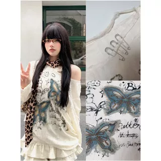 GAVELLA พร้อมส่ง🌟เสื้อยืดผู้หญิง แขนยาวเปิดไหล่ สไตล์ฤดูใบไม้ผลิและฤดูใบไม้ร่วง ใส่สบาย ชิคและเก๋ เสื้อยืดแขนยาว