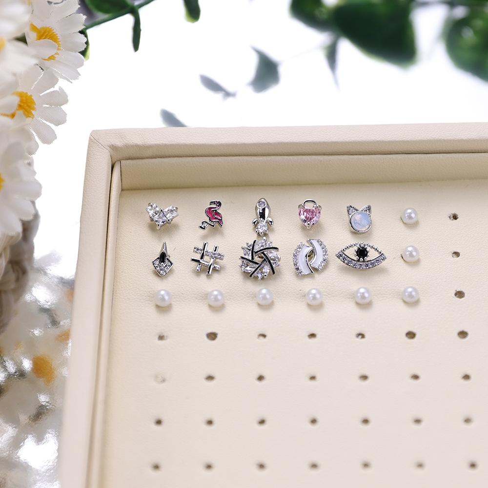 1 ชิ้น ก23 ต่างหูเหล็กไทเทเนียมต่างหูสัตว์น่ารักผู้หญิงเครื่องประดับ