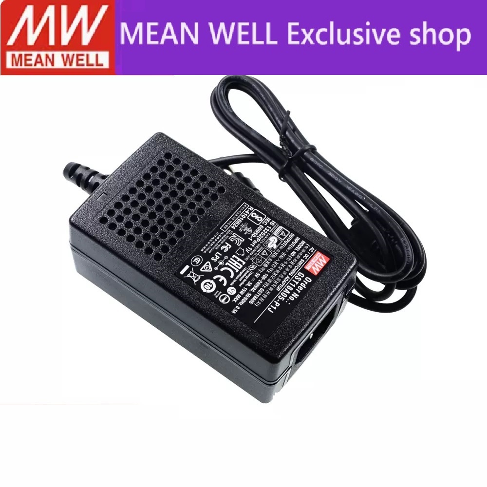 MEAN WELL GST18A GST18A05-P1J GST18A12-P1J GST18A15-P1J GST18A48-P1J 18W AC-DC สีเขียวที่เชื่อถือได้