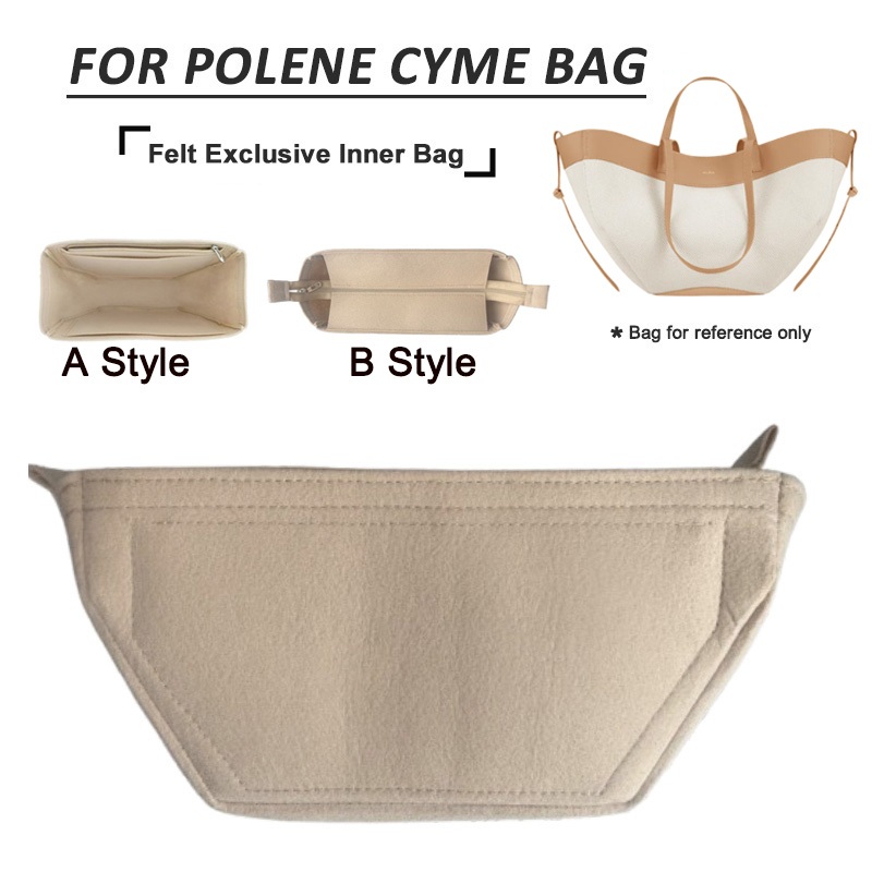 Felt Liner สําหรับ Polene-Cyme Mini Tote Organizer กระเป๋าด้านในกระเป๋าองค์กร Keep Shaper Cyme กระเป๋าใส่กระเป๋า