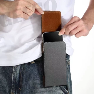 GEESO Mobile Phone Bag ซองหนังใส่มือถือ ใส่โทรศัพท์ คาดเอว เหน็บเอว ร้อยเข็มขัด