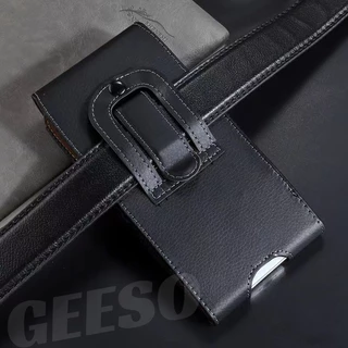 GEESO Mobile Phone Bag ซองหนังใส่มือถือ ใส่โทรศัพท์ คาดเอว เหน็บเอว ร้อยเข็มขัด
