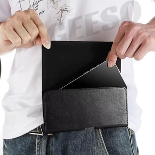 GEESO Mobile Phone Bag ซองหนังใส่มือถือ ใส่โทรศัพท์ คาดเอว เหน็บเอว ร้อยเข็มขัด