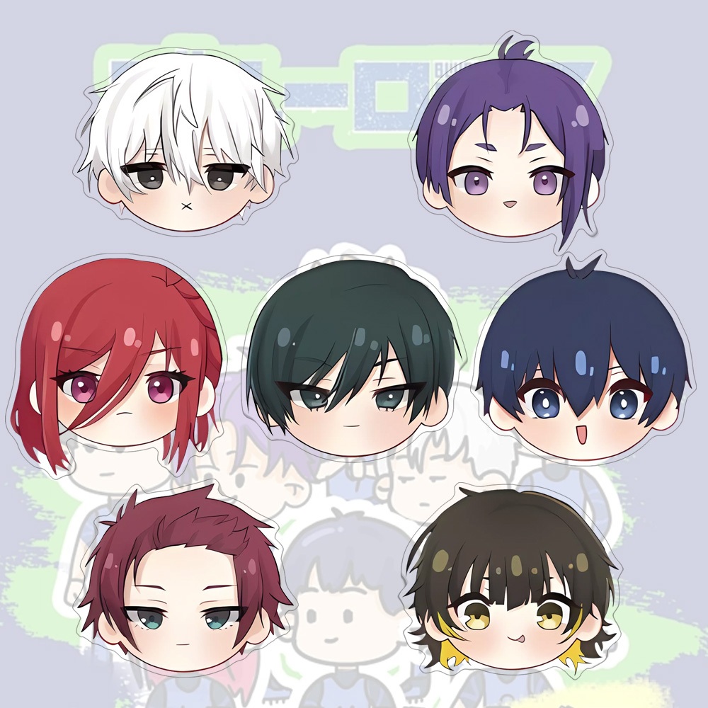 เข็มกลัดอะคริลิคสีฟ้าล็อคการ์ตูนน่ารักรุ่น ถาม นักเรียนกระเป๋าเครื่องประดับ เข็มหมุด