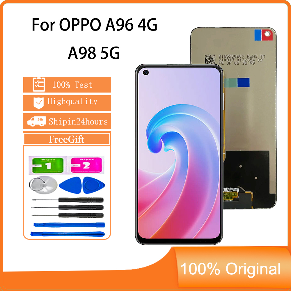 สําหรับจอแสดงผล OPPO A96 4G A98 5G เปลี่ยนหน้าจอสัมผัส LCD