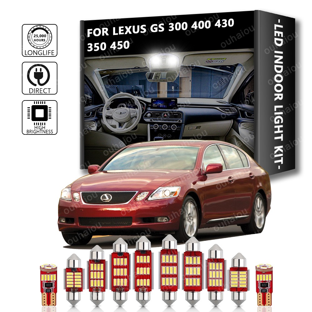 10pcs ภายใน LED สําหรับ Lexus GS 300 400 430 350 450h 250 200t GS300 GS400 GS430 GS450h GS250 GS200t