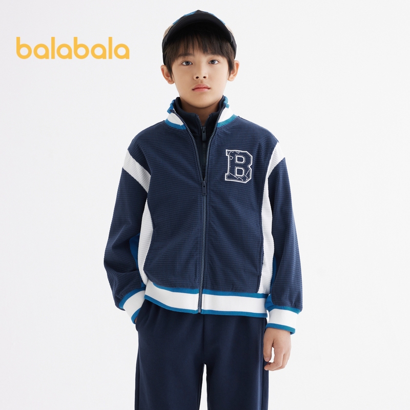 Balabala เสื้อแจ็คเก็ตแขนยาวสำหรับเด็กผู้ชาย ฤดูใบไม้ร่วง 2024